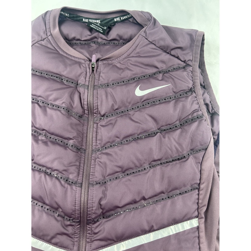 Nike Running Lightweight Insulated Jacket in mauve. Quilted full Zip XL - Picture 4 of 10